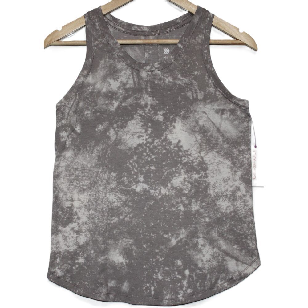 Women Target All In Motion Gray White Tie Dye Sleeveless Active Tank Top Size XS